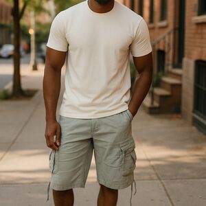 Men's Casual Cargo Shorts - Green